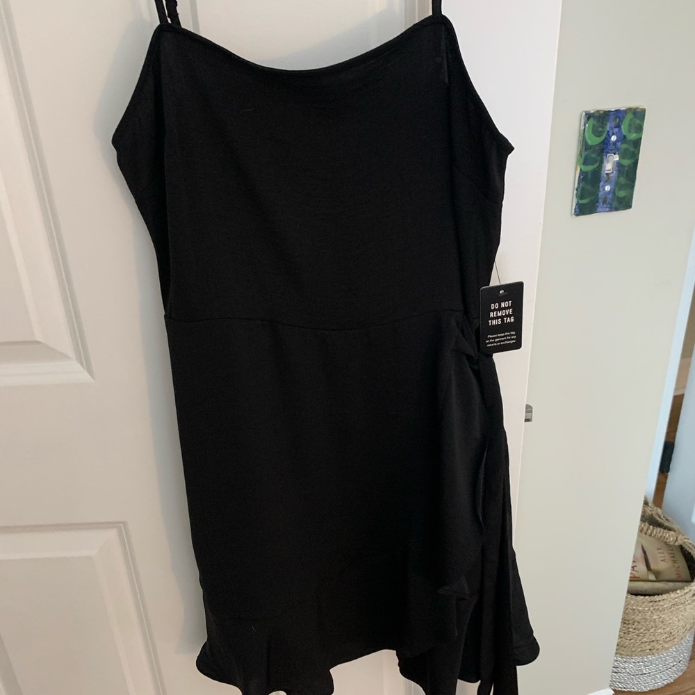 Black wrap dress, express, NWT